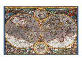 Map of the World II Giclee Print Map of the World II Giclee Print
