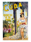 Cuba-Holiday Isle of the Tropics Lámina giclée Cuba-Holiday Isle of the Tropics Lámina giclée