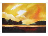 Yellow Sky over the Lake reproduction procédé giclée par Judith D'Agostino