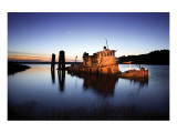 Gold Beach Sunk Boat Giclee Print by Shane Settle