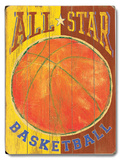 All Star Basketball Wood Sign