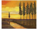 Yellow Sunset over Water I reproduction procédé giclée par Judith D'Agostino