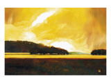 Yellow Storm at the Lake reproduction procédé giclée par Judith D'Agostino