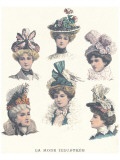 La Mode Illustree, Chapeaux II Giclée-Premiumdruck