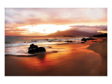 Coastal Rocks in Hawaii at Sunset Giclee Print by Shane Settle
