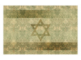 Shield of David in Hazel and Green Impressão giclée premium Shield of David in Hazel and Green Impressão giclée premium