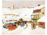 Horse Race in Winter Lámina giclée por Clarence Alphonse Gagnon Horse Race in Winter Lámina giclée por Clarence Alphonse Gagnon