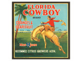 Florida Cowboy Brand Oranges & Grapefruits Premium Giclee Print