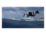 Wintry Runner Lámina giclée por Steve Hunziker