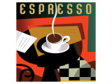 Cubist Espresso I Giclee Print by Eli Adams