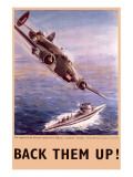 Back Them Up! Capture of a Submarine by a Lockheed Hudson Wydruk giclee premium