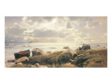 On the Coast of Ruegen Premium Giclee-trykk av Eugen Bracht