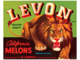 Levon Brand California Melons Lámina giclée Levon Brand California Melons Lámina giclée