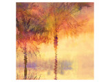 Palmae Square Gold III Premium Giclee-trykk av Melinda Bradshaw