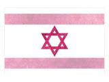 Pretty Pink Shield of David Giclee-tryk i høj kvalitet Pretty Pink Shield of David Giclee-tryk i høj kvalitet