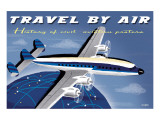 Travel By Air, History of Civil Aviation Posters Lámina giclée por Michael Crampton