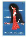 Belgium: The Coast Lámina giclée por Edgard Lemaire