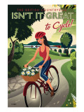 The British Countryside, Isn't It Great to Cycle! Lámina giclée por Michael Crampton