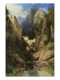 Valley near Amalfi Premium Giclee-trykk av Carl Blechen Valley near Amalfi Premium Giclee-trykk av Carl Blechen
