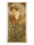 The Precious Stones: L'Emeraude Premium Giclee Print by Alphonse Mucha