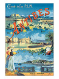 Antibes, Chemin de Fer P.L.M. Lámina giclée Antibes, Chemin de Fer P.L.M. Lámina giclée