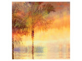 Palmae Square Gold I Premium Giclee-trykk av Melinda Bradshaw