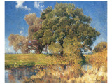 Trees near Water Premium Giclee-trykk av Eugen Bracht