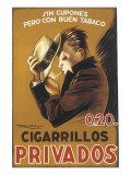 Cigarillos Privados reproduction procédé giclée par Achille Luciano Mauzan