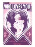 Song Sheet Cover: Who Loves You Premium Giclee Print by Cliff Miska