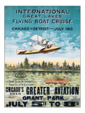 International Great Lakes Flying Boat Cruise, Chicago to Detroit, c.1913 Lámina giclée International Great Lakes Flying Boat Cruise, Chicago to Detroit, c.1913 Lámina giclée