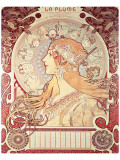 La Plume Premium Giclee-trykk av Alphonse Mucha La Plume Premium Giclee-trykk av Alphonse Mucha