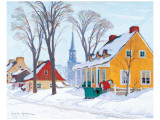 Winter Morning in Baie-St-Paul reproduction procédé giclée par Clarence Alphonse Gagnon
