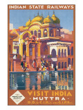 Visit India, Muttra, Indian State Railways Premium Giclee Print by Roger Broders