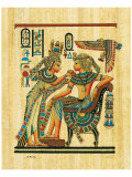 Tutankhamun with His Queen Giclee-tryk i høj kvalitet Tutankhamun with His Queen Giclee-tryk i høj kvalitet