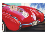 1957 Corvette Lámina giclée de primera calidad por Graham Reynolds