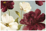 Deep Peonies II Print by Asia Jensen