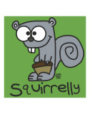 Squirrelly Poster by Todd Goldman