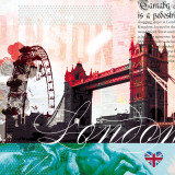 London Stamps Poster par Meringue 