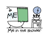 Me In The Shower Posters by Todd Goldman