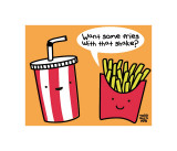 Fries With That Shake Póster por Todd Goldman Fries With That Shake Póster por Todd Goldman