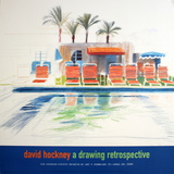 Eight Sunchairs by a Pool Samlertryk af David Hockney