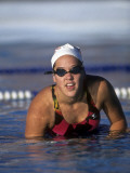 Portrait of Female Swimmer Photographic Print