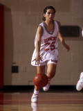 High School Girls Basketball Player in Action Photographic Print
