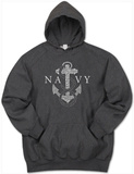 Hoodie: Navy Anchors Aweigh T-shirts