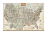 Politische Landkarte der USA, Executive-Format Poster