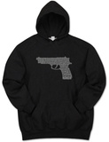 Hoodie: Gun created out of 2nd Amendment T-Shirt