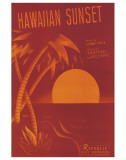 Song Sheet Cover: Hawaiian Sunset Premium Giclee Print