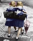 Schoolgirls - Walking And Embracing Prints