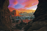 Utah - Rocky Buttes Canyon View Plakaty