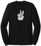 Long Sleeve: Give Peace a Chance Fingers T-Shirts